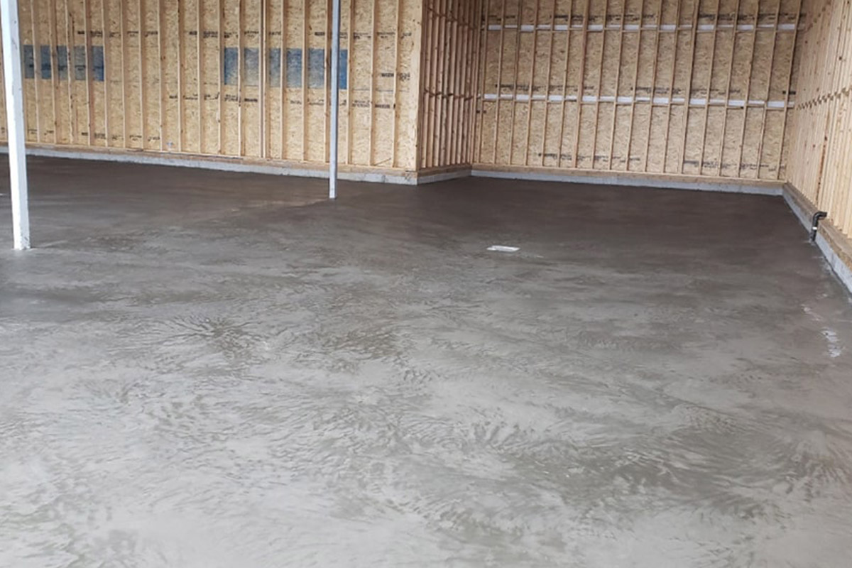 Concrete garage flooring